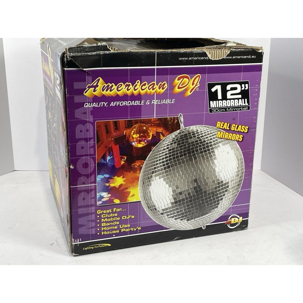 Disco American DJ 12" Mirror Ball M-1212 Disco Ball Roller Derby DJ Club Retro